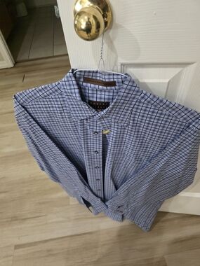 Robert Talbott Light Blue Windowpane Dress Shirt